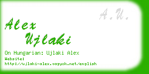 alex ujlaki business card